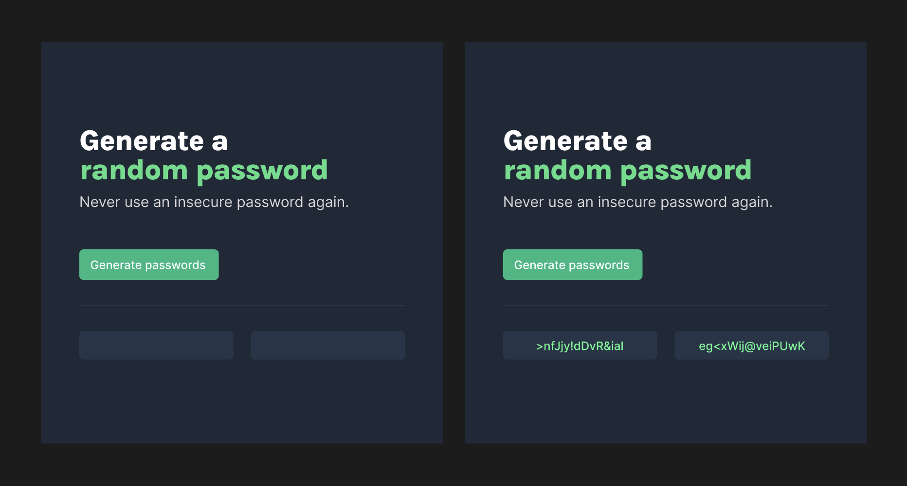 Password Generator App interface screenshot